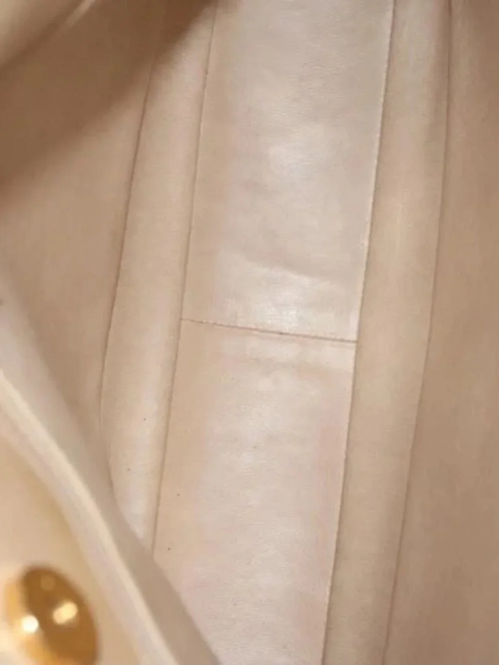 CHANEL COCO Mark Shoulder Bag Lamb Skin Beige Gold CC Auth BA1376